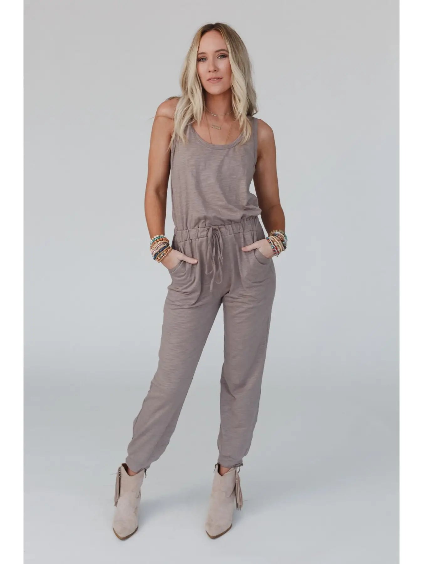 Set To Go Textured Jumpsuit and Cardigan Set