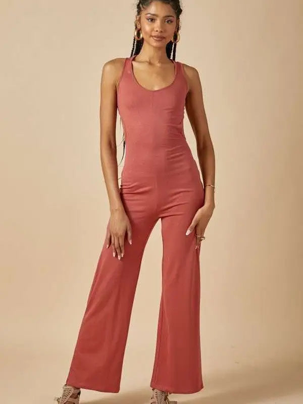 Cut-Out Tank Jumpsuit