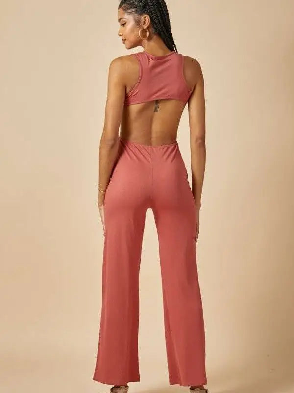 Cut-Out Tank Jumpsuit