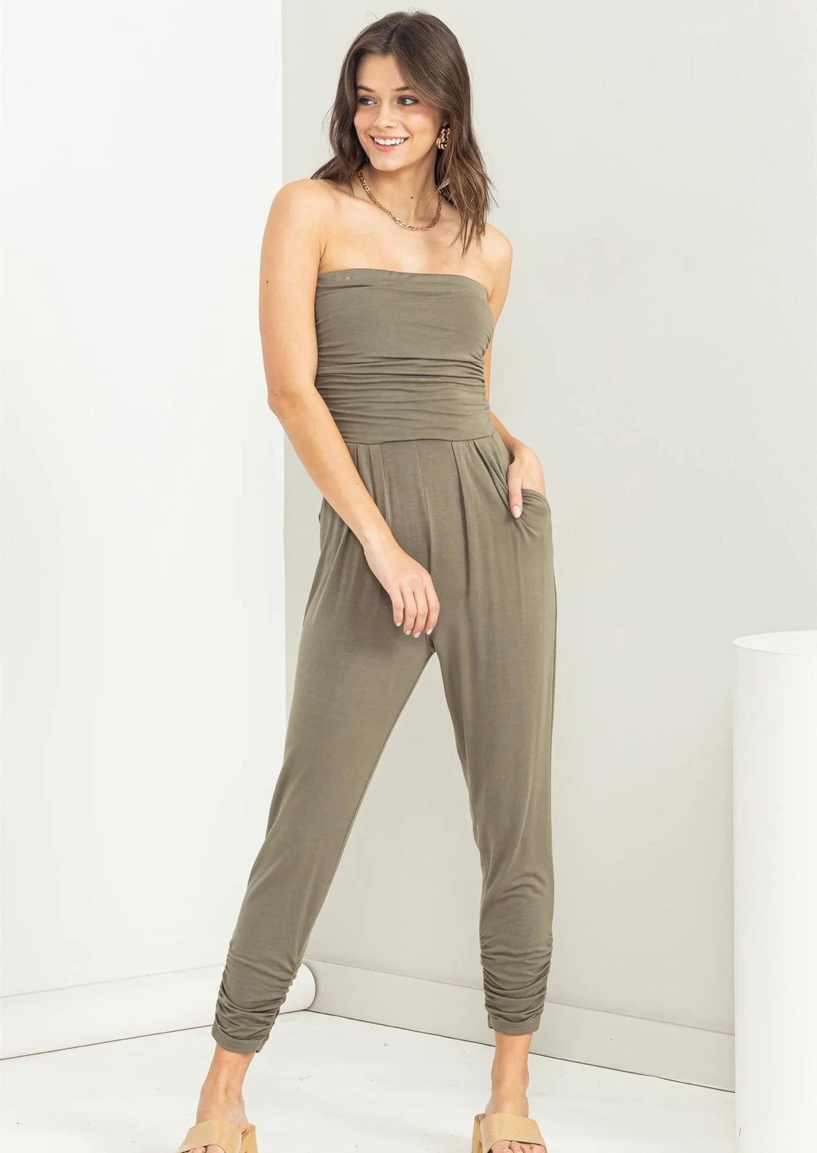 Date Night Strapless Jumpsuit