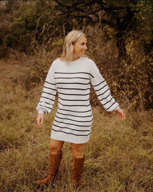 Mommy & Me Striped Sweater Dress