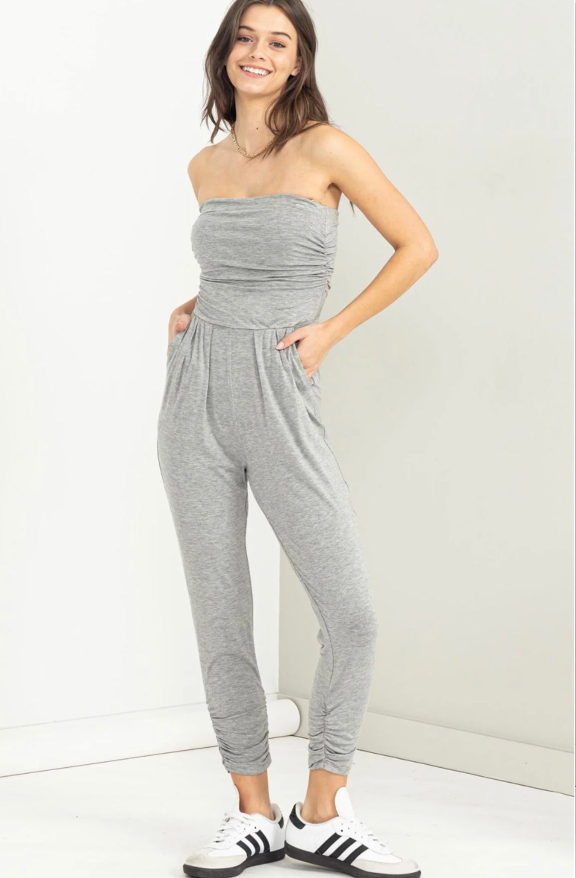 Date Night Strapless Jumpsuit