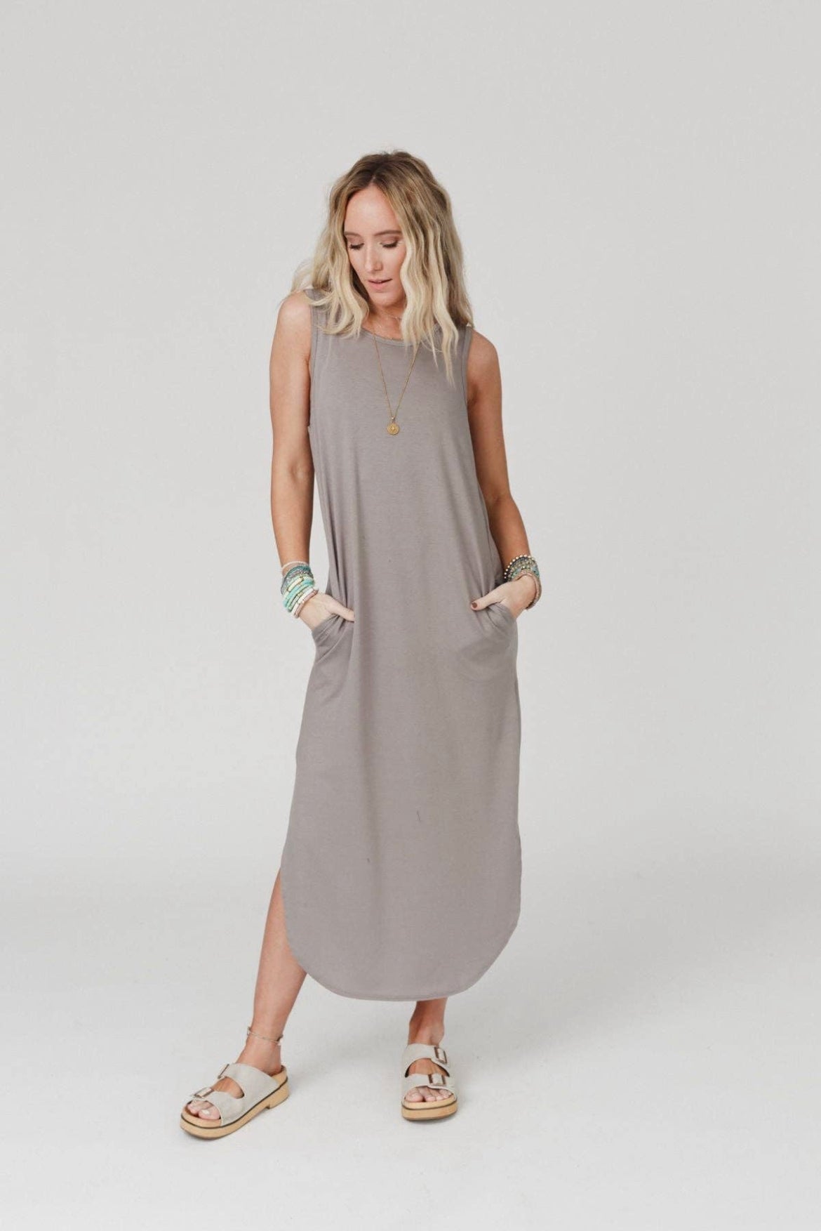 Sleeveless Pocket Maxi