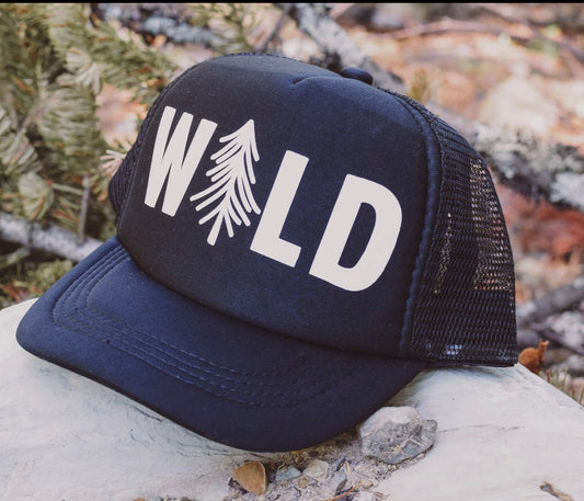 Kid WILD Black Trucker Hat