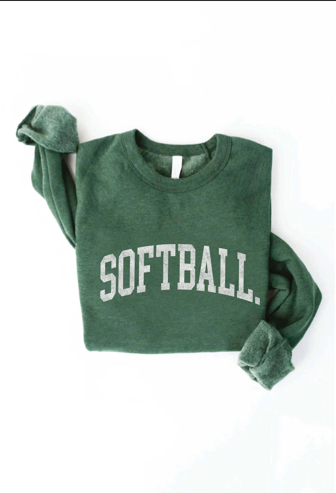 Heather Forest Green Softball Sweatshirt